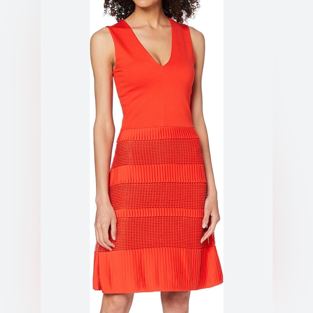 French Connection V-Neck Orange Mini Dress